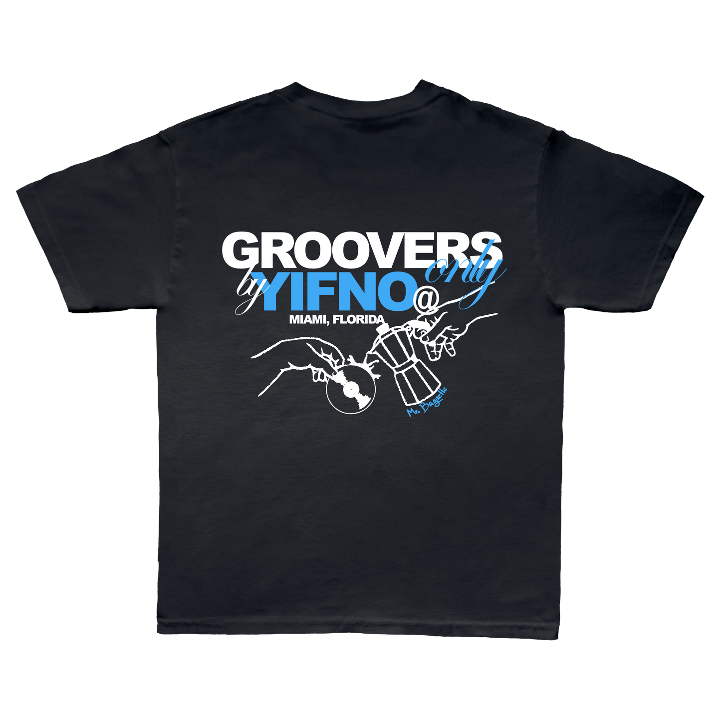 Groovers Only x YIFNO x Mr. Baguette Black Tee