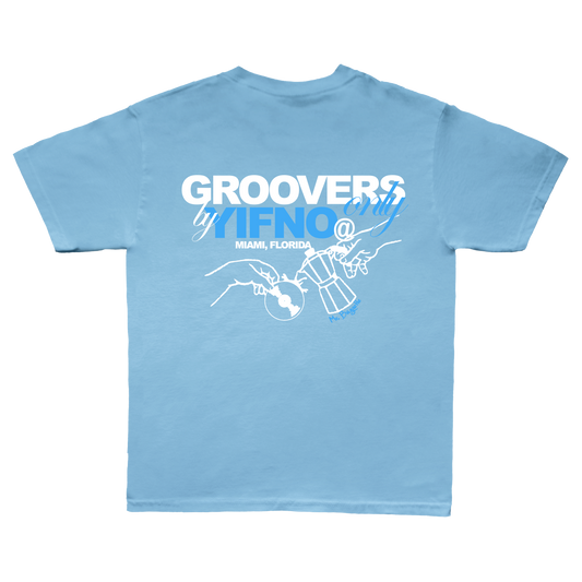 Groovers Only x YIFNO x Mr. Baguette Light Blue Tee